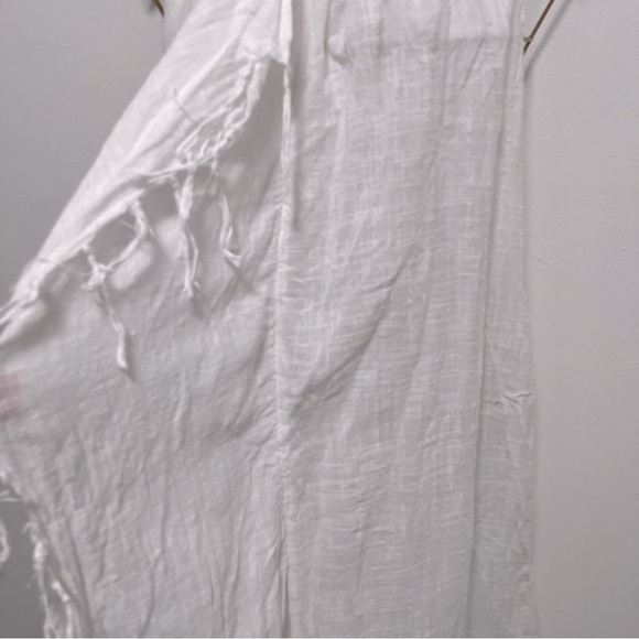 Aerie Swim White Cover Up Halter Neck Boho Fringe Lightweight Size XS / S - Picture 6 of 11